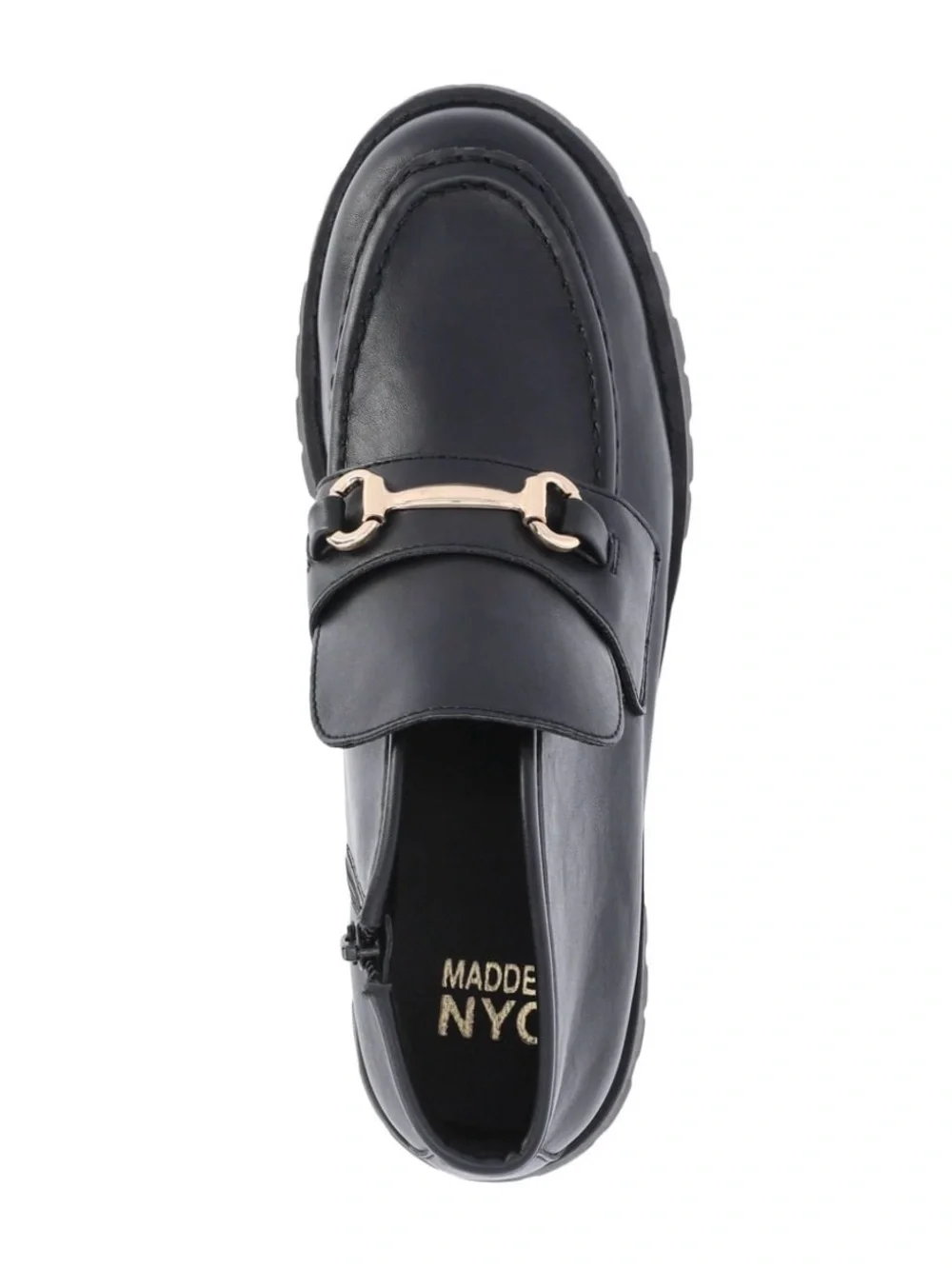 Madden NYC Women's Faux Suede Lug Sole Loafer Booties Black NWT